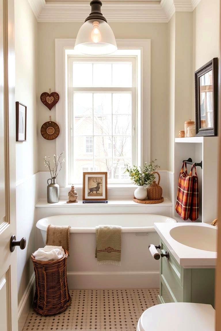 Charming Window Niche Designs - 24 Cottage Bathroom Ideas