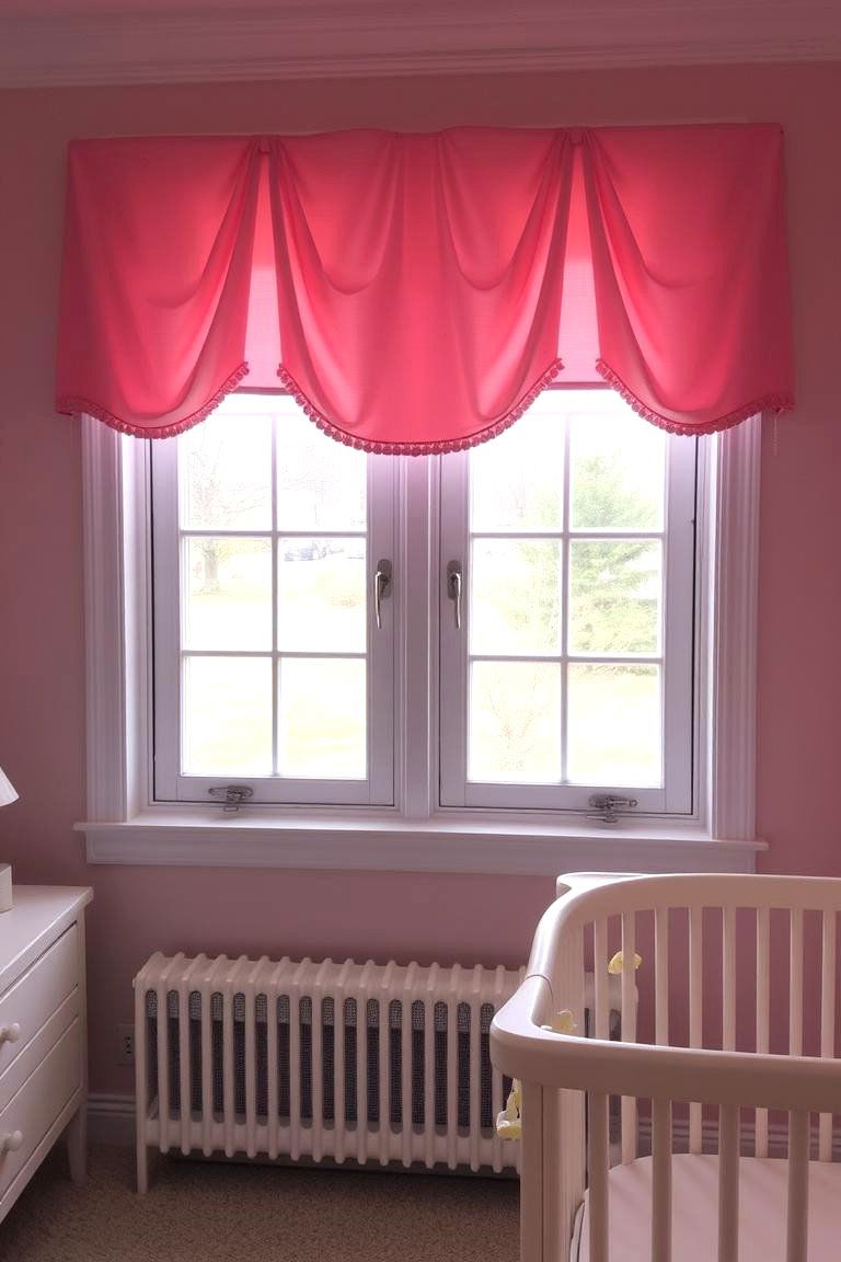 Charming Window Treatments - 24 Pink Nursery Ideas