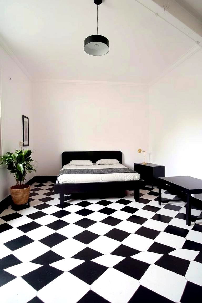 Checkerboard Floors - 24 80s Bedroom Ideas
