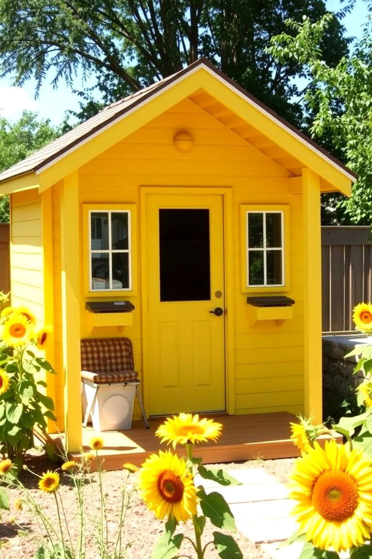 Cheerful Yellow - 24 Shed Color Ideas