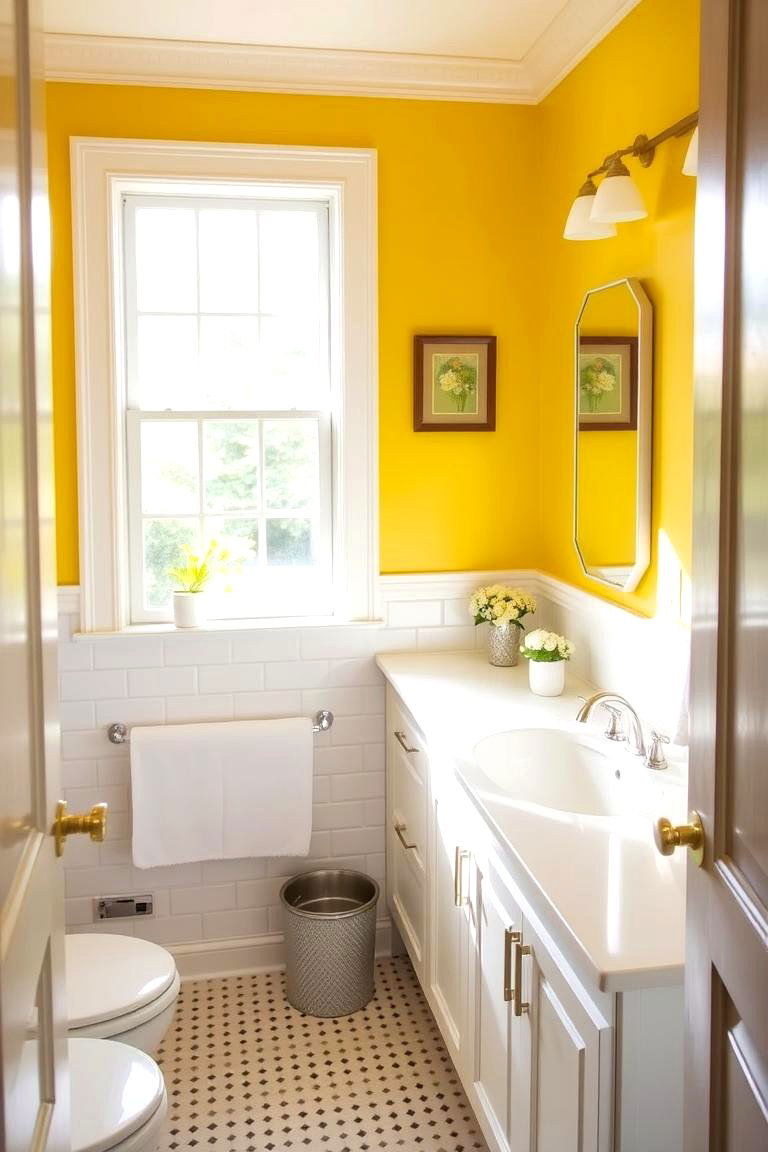 Cheerful Yellow - 24 Bathroom Color Ideas