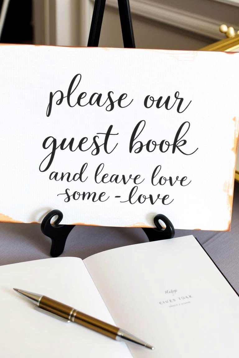 Cherish the Memories Guest Book Sign - 24 Wedding Sign Ideas