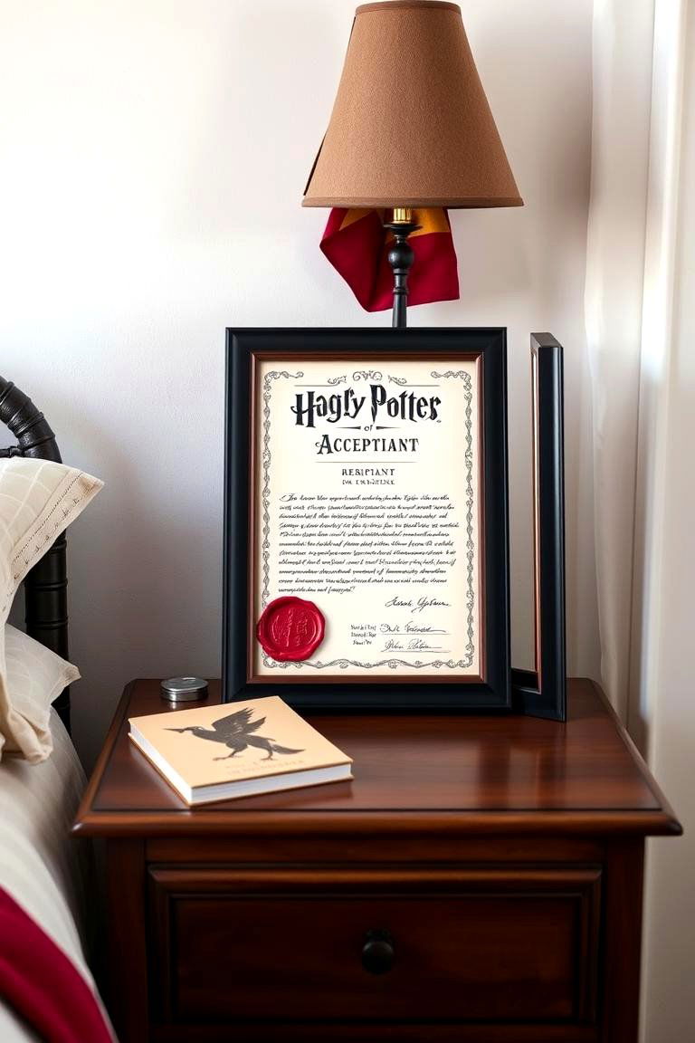 Cherished Hogwarts Acceptance Letter Display - 24 Harry Potter Decor Ideas