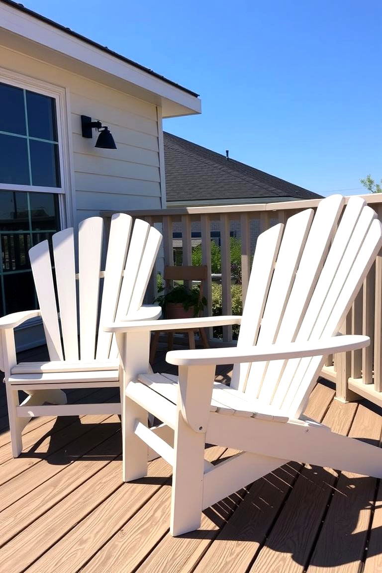 Chic Adirondack Chairs - 24 Deck Furniture Ideas