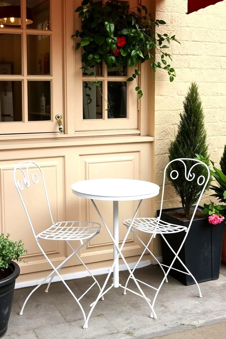Chic Bistro Set - 24 Backyard Patio Ideas
