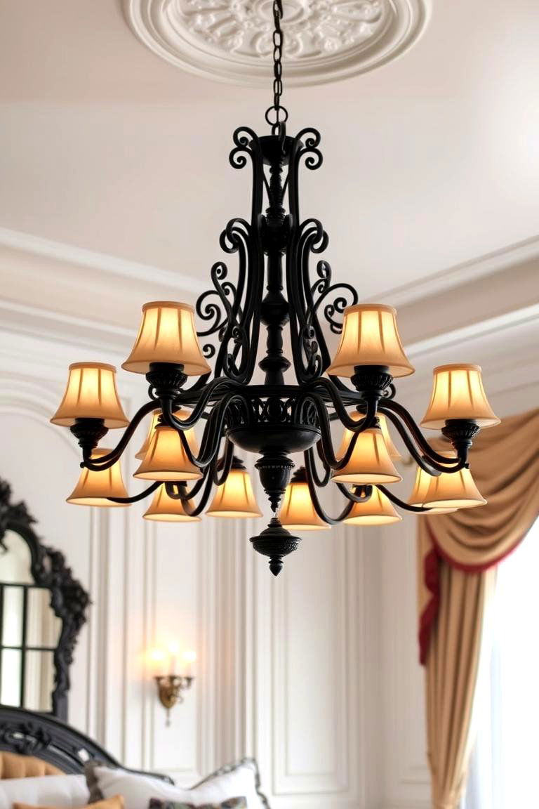 Chic Black and Cream Light Fixtures - 24 Cream and Black Bedroom Ideas
