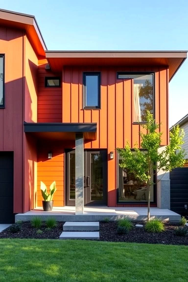 Chic Clay Inspired Contemporary Homes - 24 Home Designs Using Natural Clay Siding Colors