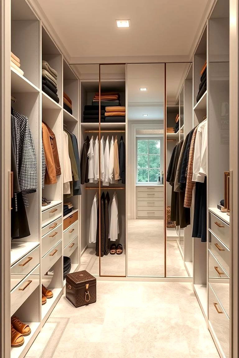 Chic Full Length Mirrors - 24 Walk in Closet Ideas