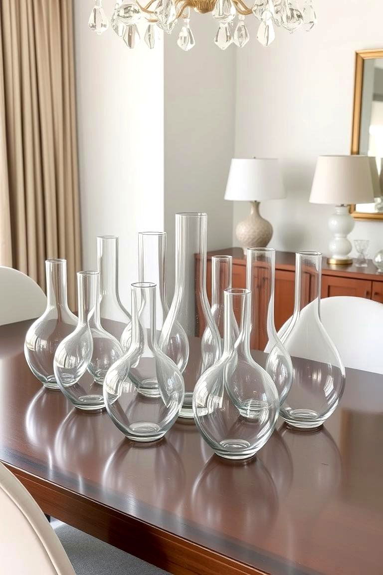 Chic Glass Vases Ensemble - 24 Dining Room Table Decor Ideas