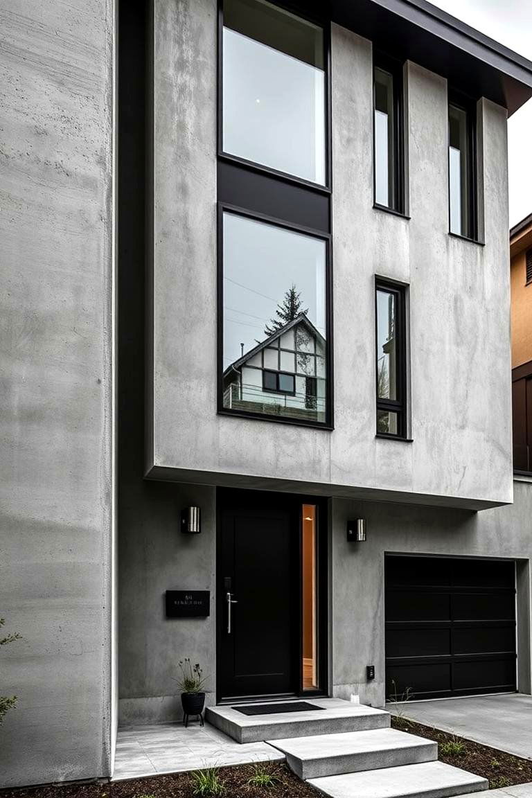 Chic Industrial Style - 24 Black and White House Exterior Ideas