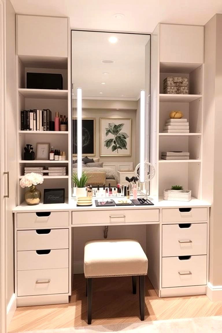Chic Makeup Vanity - 24 Clean Girl Room Ideas