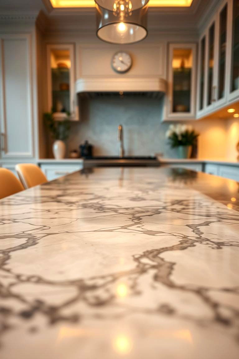 Chic Marble Top Table Sophistication - 24 Small Kitchen Table Ideas