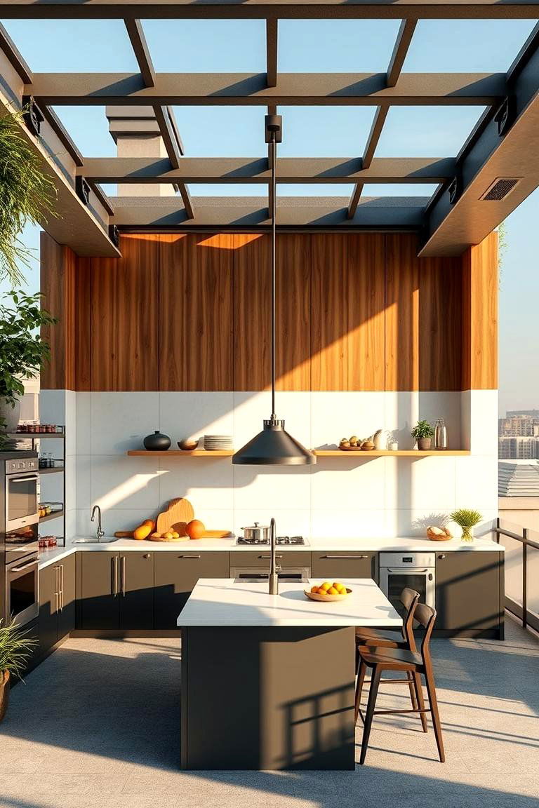 Chic Modular Rooftop Design - 24 Rooftop Kitchen Ideas