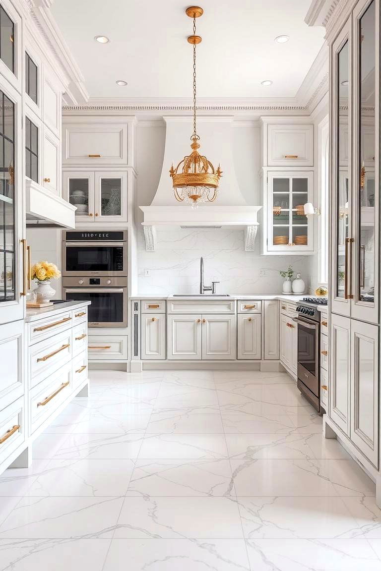 Chic Natural Stone Tiles Marble - 24 Kitchen Floor Tile Ideas