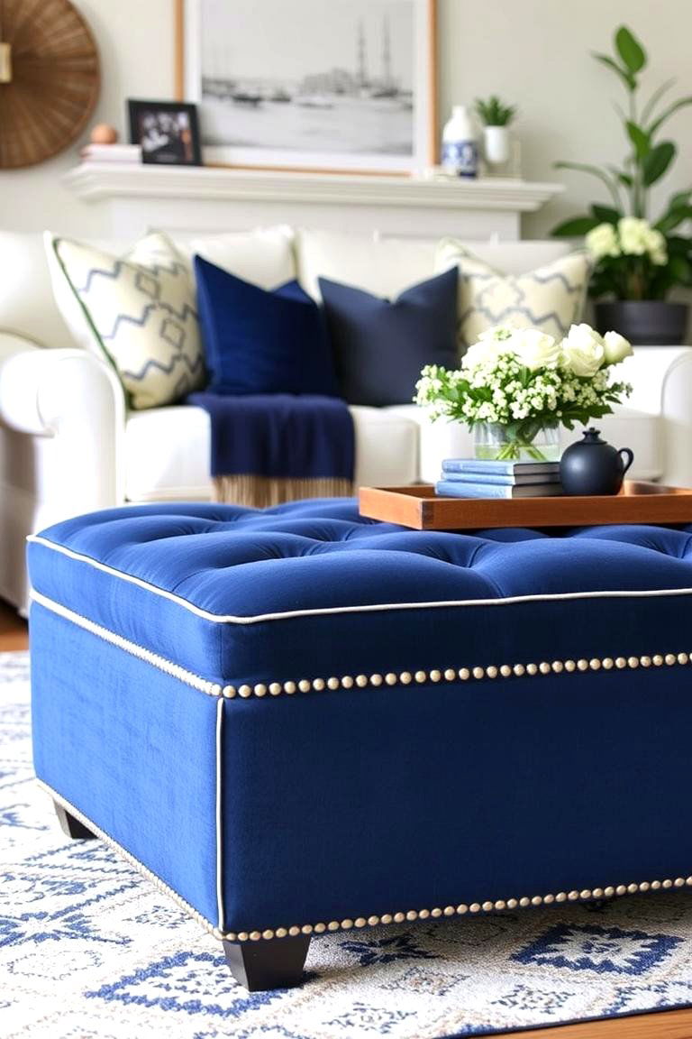 Chic Ottomans or Benches - 24 Preppy Room Ideas