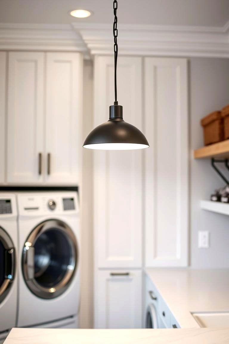 Chic Pendant Lighting Fixture - 24 Laundry Room Lighting Ideas