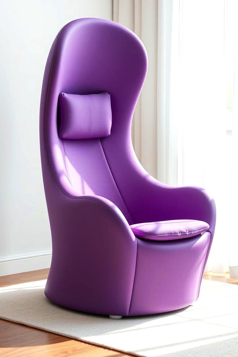 Chic Purple Nursery Chair - 24 Purple Nursery Ideas