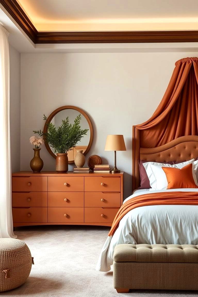 Chic Terracotta Furniture - 24 Terracotta Bedroom Ideas