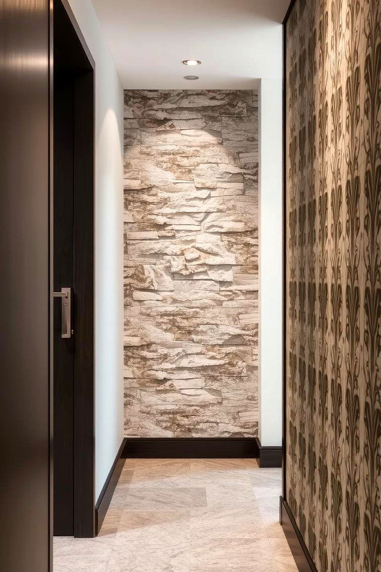 Chic Textured Walls - 24 Black Hallway Ideas