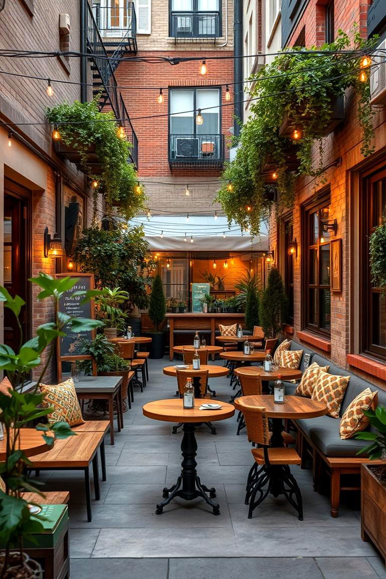 Chic Urban Bistro - 24 townhouse patio ideas