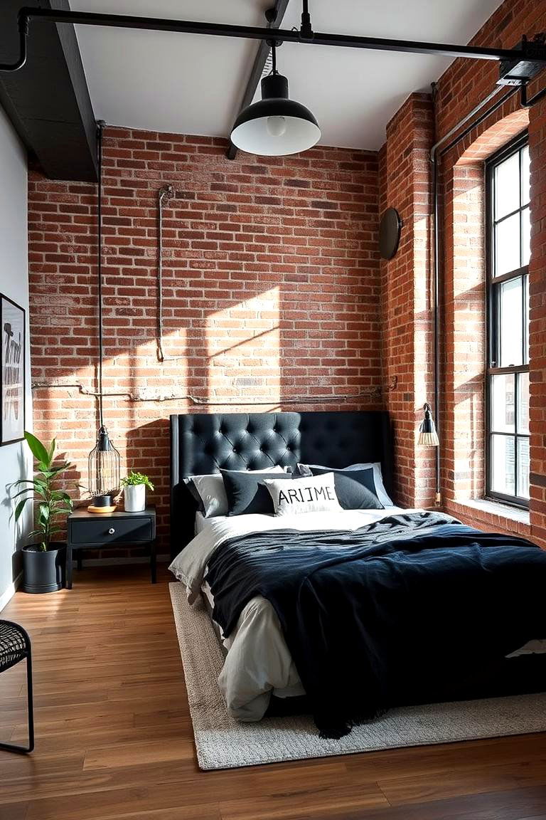 Chic Urban Retreat - 24 Black Headboard Bedroom Ideas