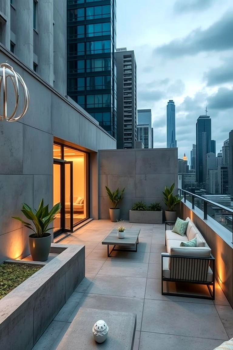 Chic Urban Sunken Patio - 24 Sunken Patio Ideas