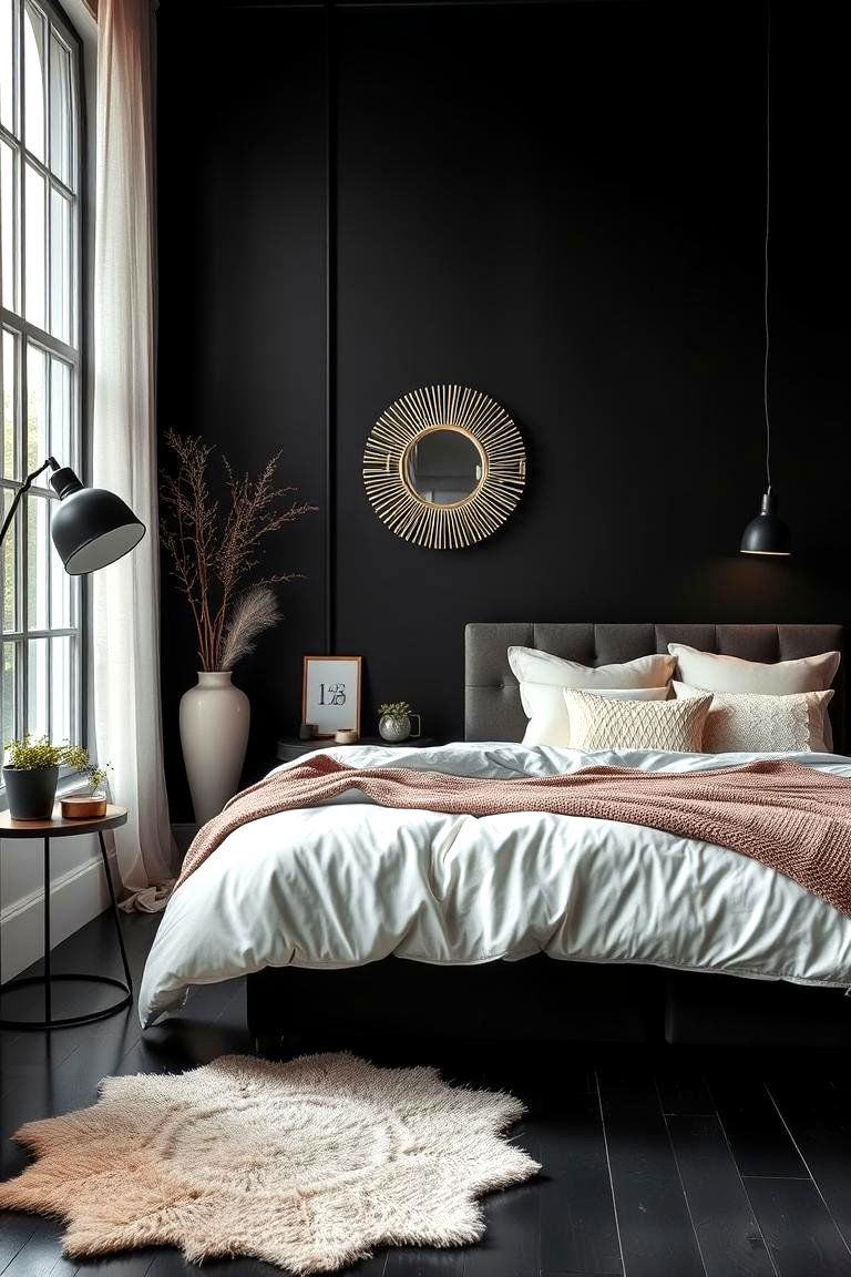 Chic and Cozy Black Floor Bedroom - 24 Black Floor Bedroom Ideas