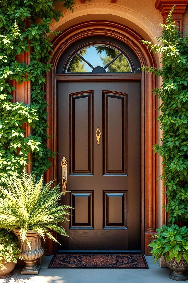Chocolate Brown Elegance - 24 Brown House Front Door Colors
