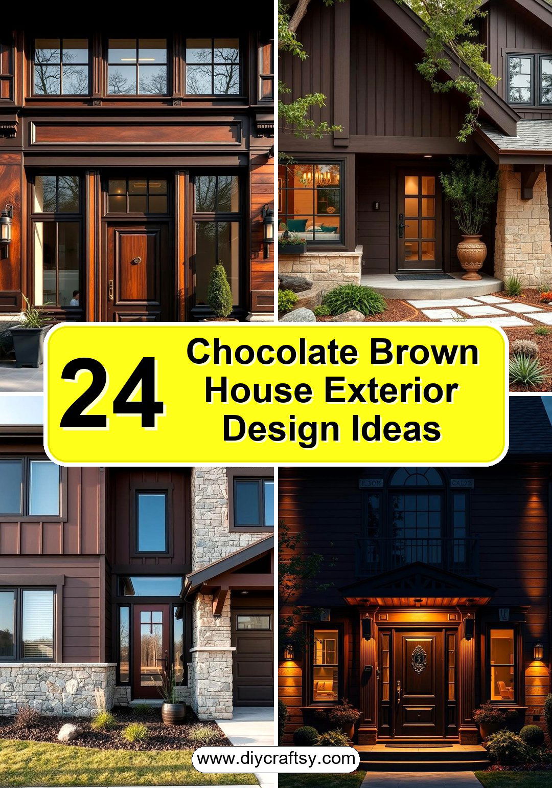Chocolate Brown House Exterior Design Ideas