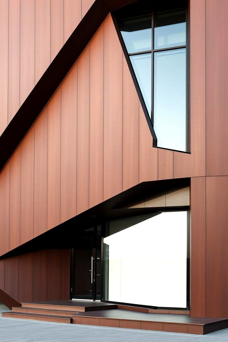 Chocolate Brown with Contemporary Angles - 24 Chocolate Brown House Exterior Design Ideas