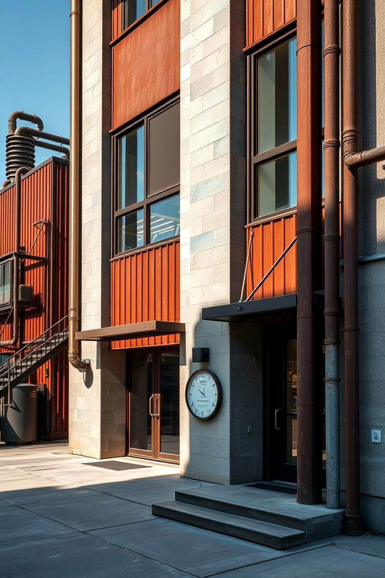 Chocolate Brown with Industrial Touch - 24 Chocolate Brown House Exterior Design Ideas