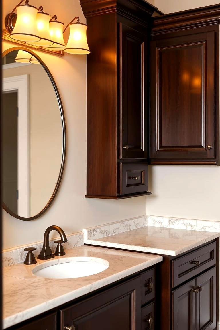 Chocolate Brown - 24 Bathroom Cabinet Color Ideas