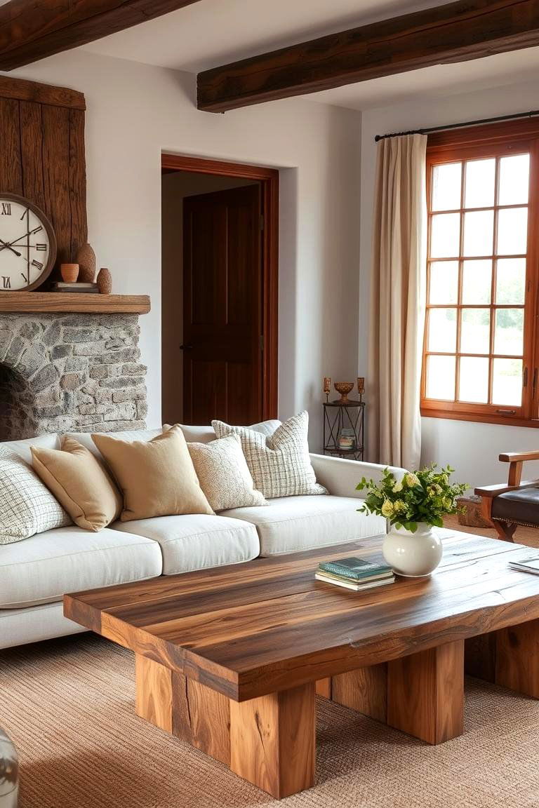 Choose Earthy Handmade Pottery - 24 Small Rustic Living Room Ideas