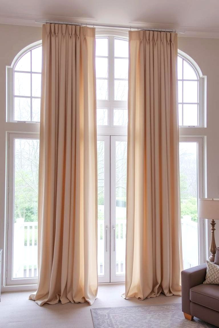 Choose Elegant and Functional Window Treatments - 24 Large Living Room Ideas