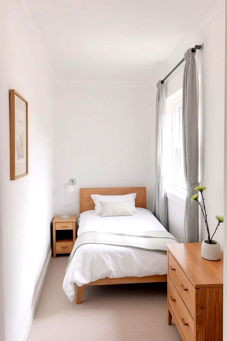 Choose Light Neutral Colors - 24 Small Guest Bedroom Ideas