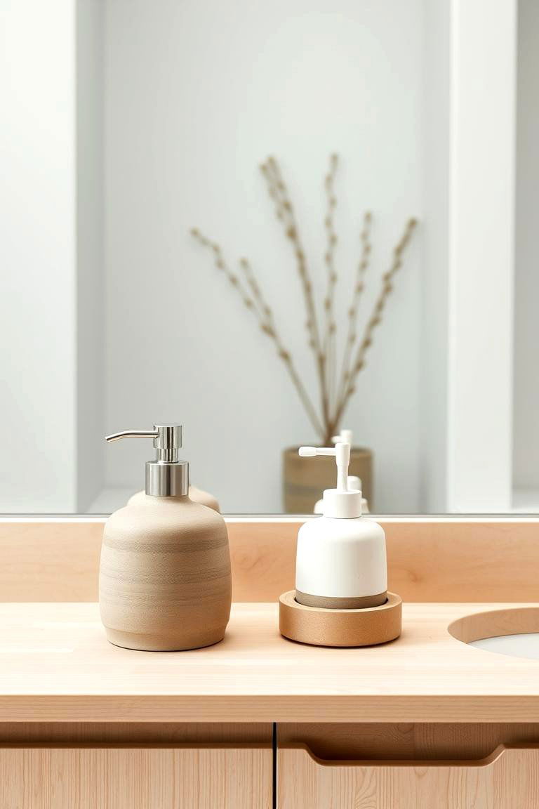 Choose Minimalist Accessories - 24 Scandinavian Bathroom Ideas
