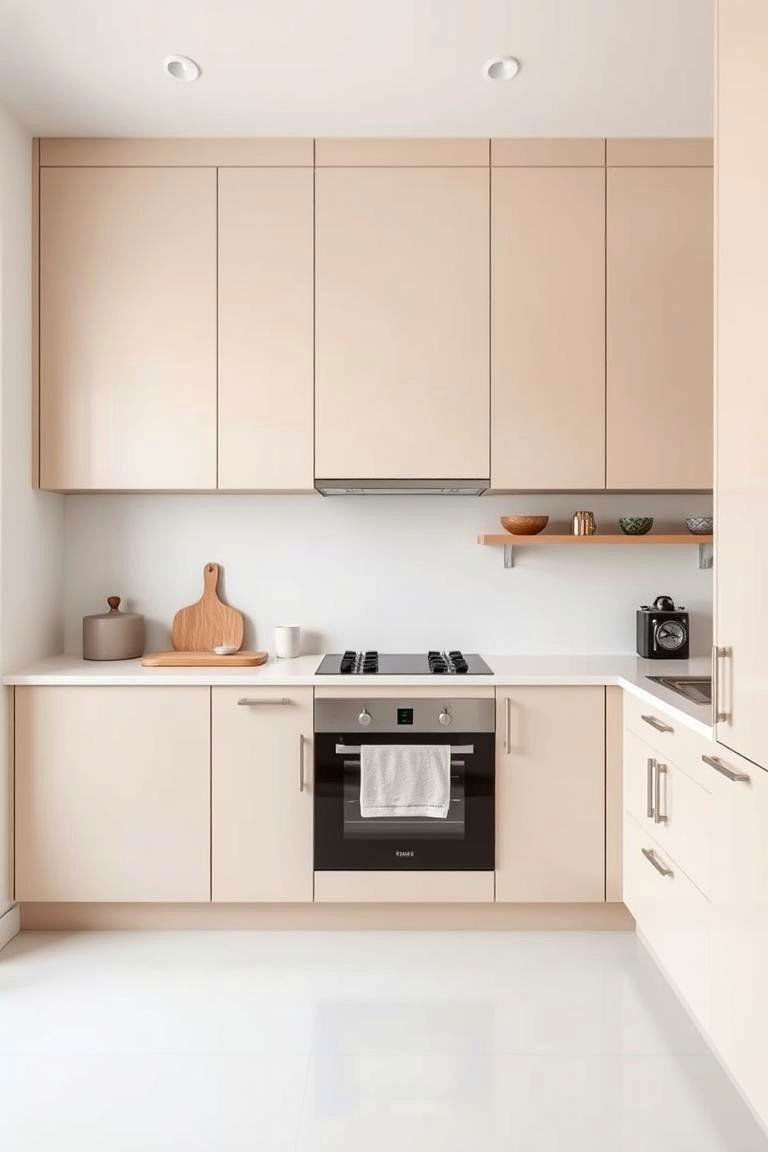 Choose Simple Single Color Cabinets - 24 Minimalist Kitchen Ideas