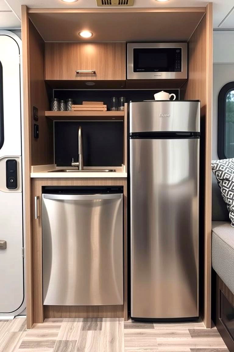 Choose Space Saving Appliances - 24 Mobile Home Kitchen Ideas