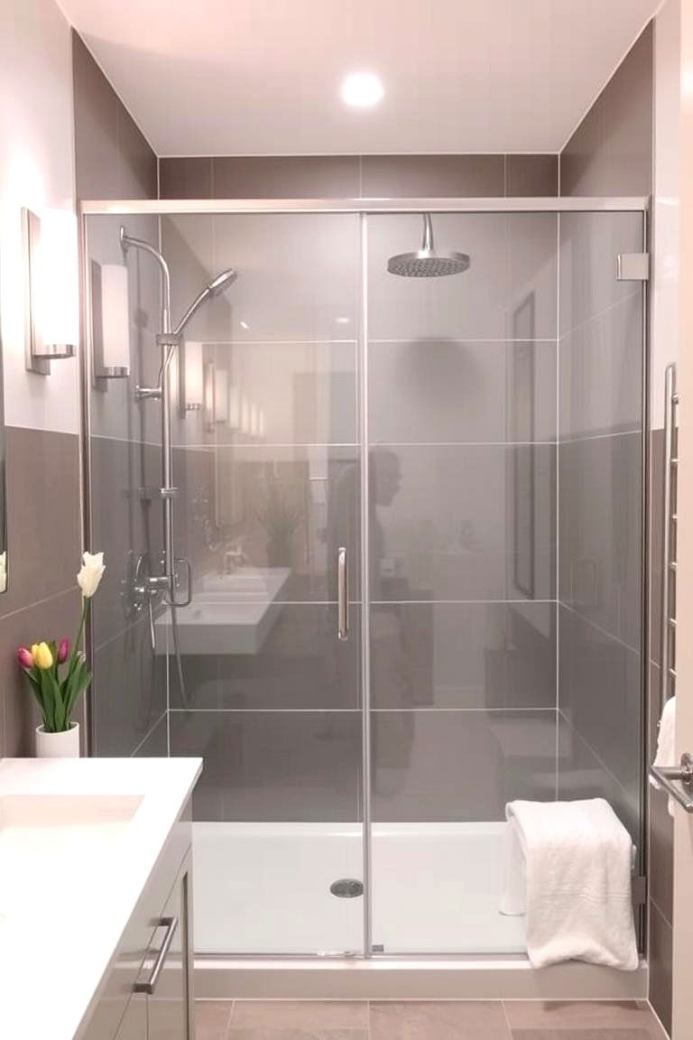 Choose a Frameless Shower Screen - 24 Small Master Bathroom Ideas
