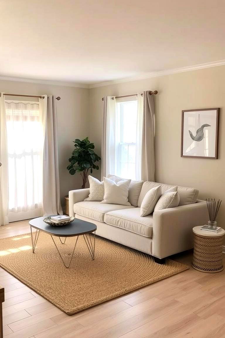 Choose a Light and Neutral Color Palette - 24 Small Living Room Ideas