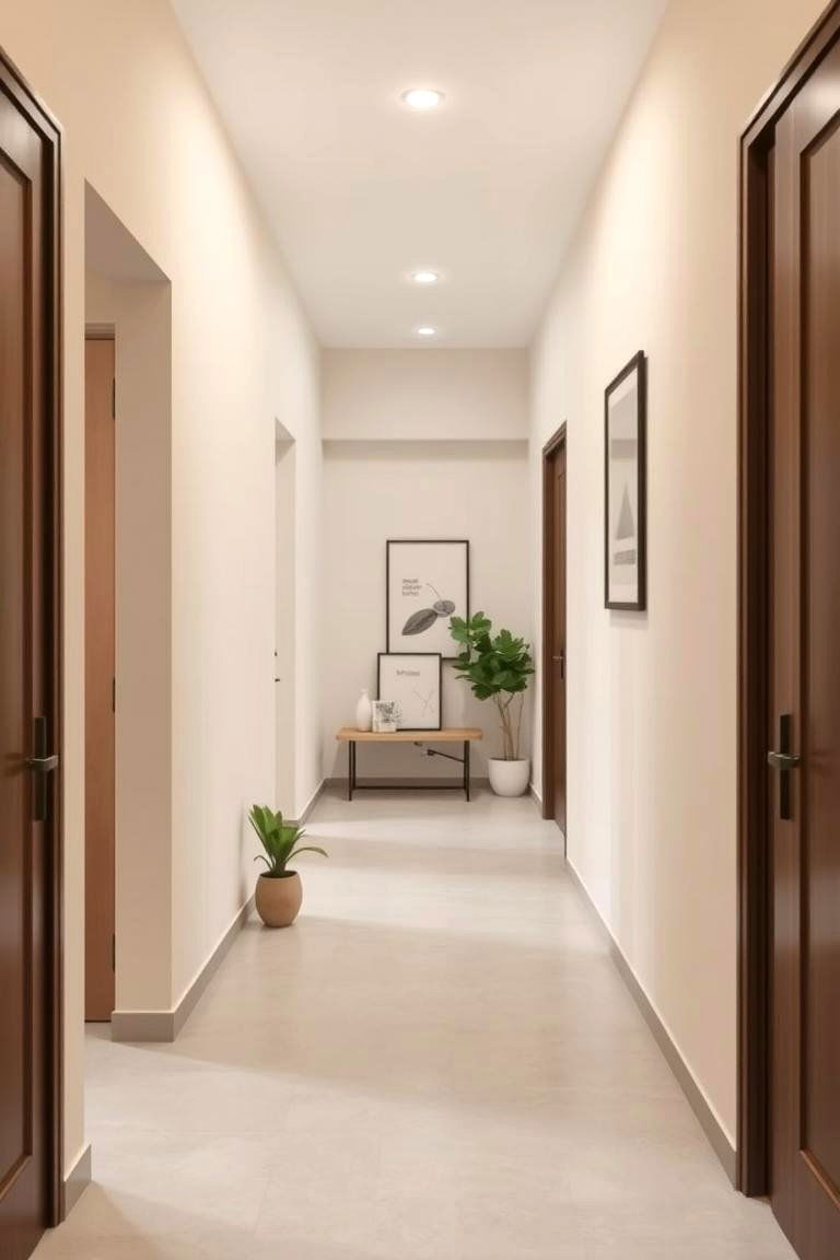 Choose a Neutral Color Palette for Calm - 24 Hallway Ideas