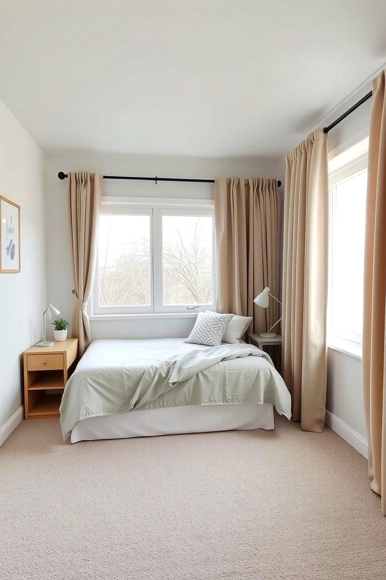 Choose a Neutral Color Palette - 24 Minimalist Dorm Room Ideas