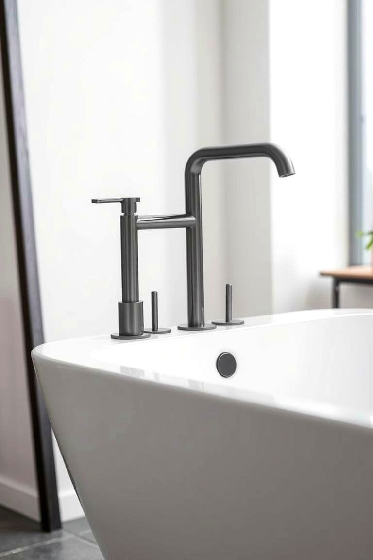 Choose a Statement Bathtub Faucet - 24 Bathroom Remodel Ideas
