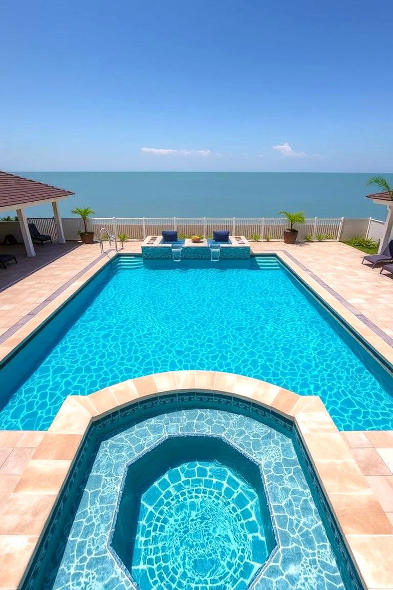 Choosing Durable and Low Maintenance Materials - 24 Rectangle Pool With Hot Tub