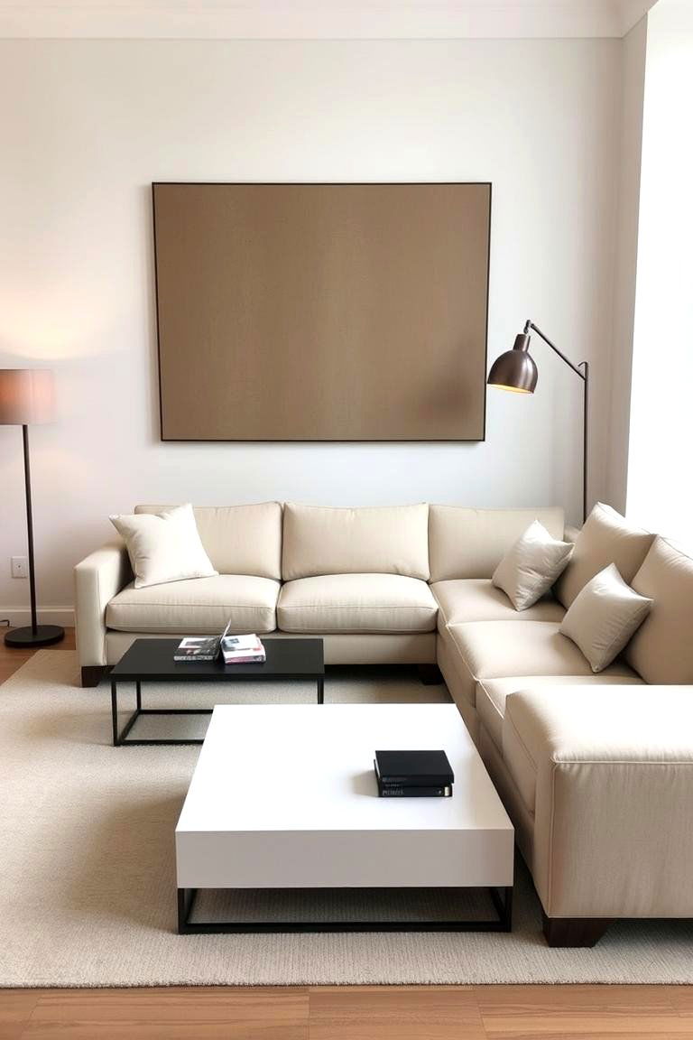 Choosing Furniture with Clean Lines - 24 Neutral Living Room Ideas