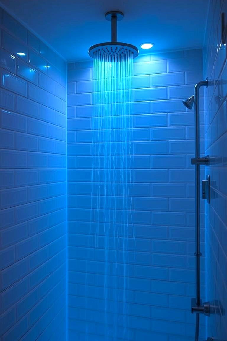 Chromatherapy Shower Lighting - 24 Modern Shower Ideas