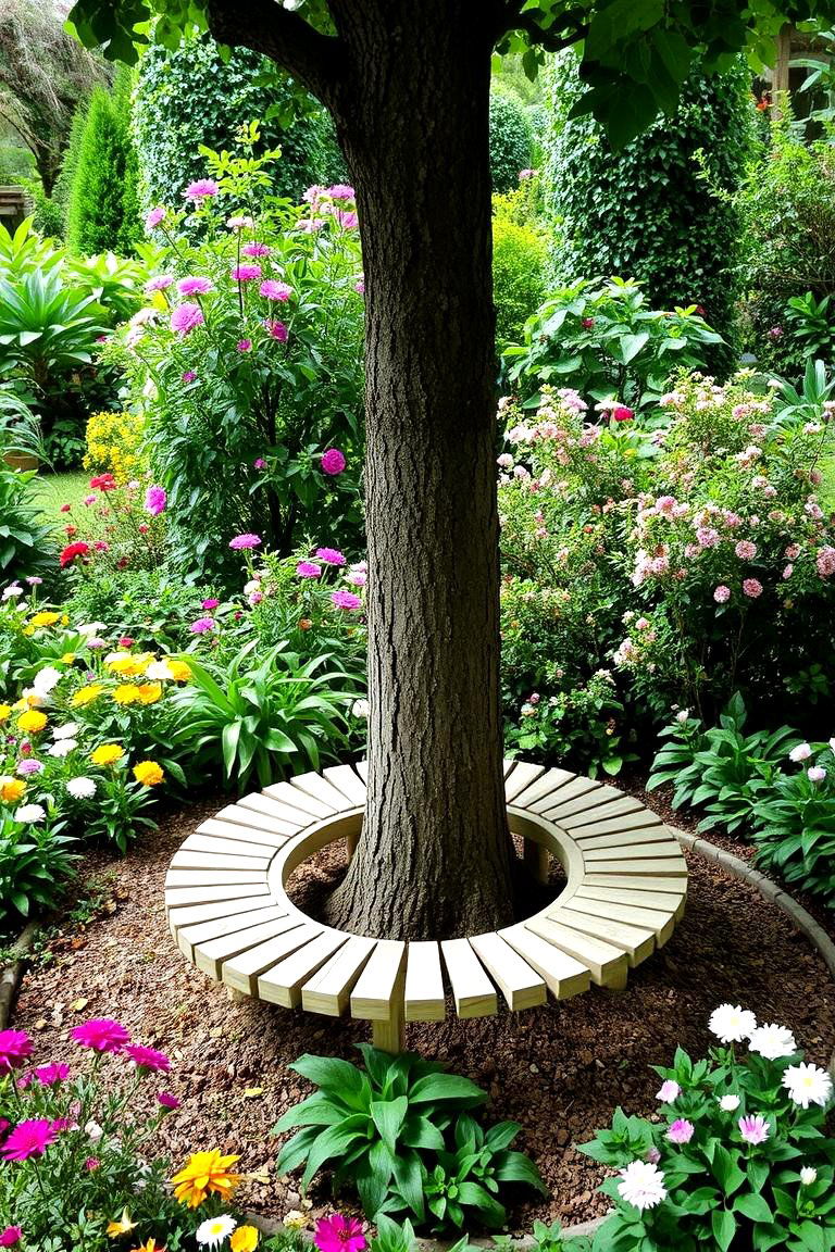 Circular Garden Bench - 24 Garden Bench Ideas