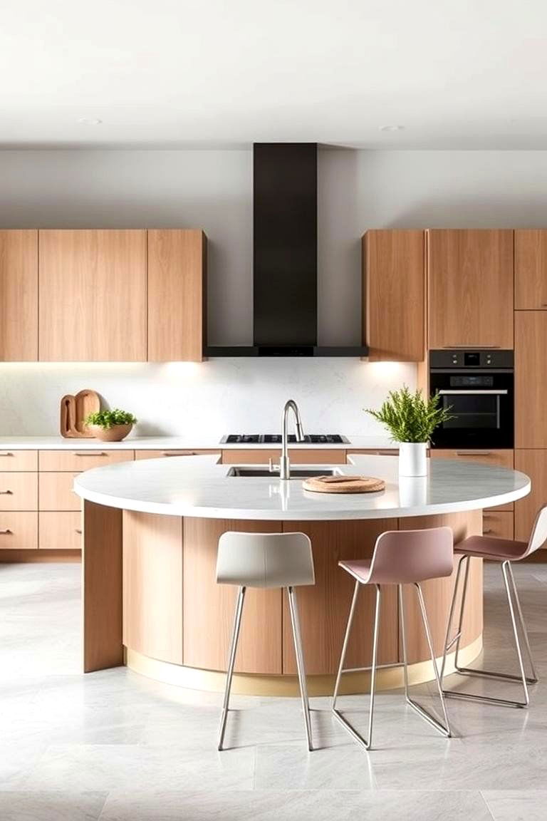 Circular Kitchen Peninsula - 24 Kitchen Peninsula Ideas