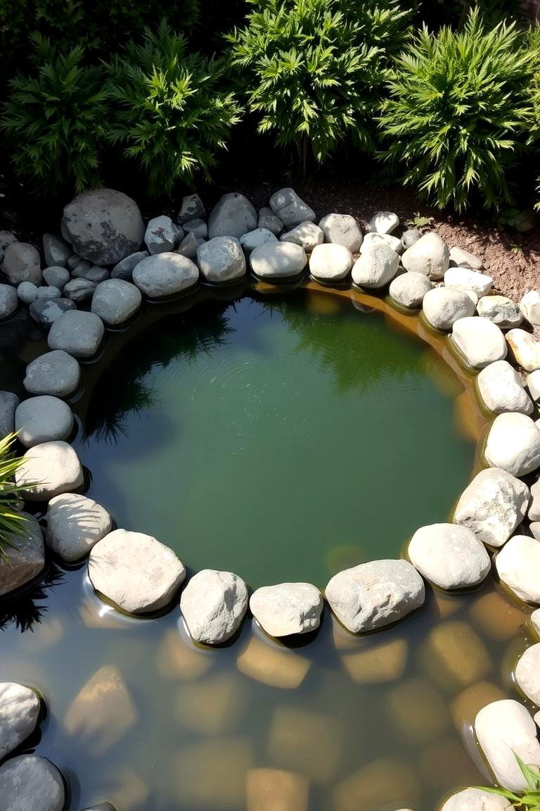 Circular Pond Design - 24 Backyard Pond Ideas