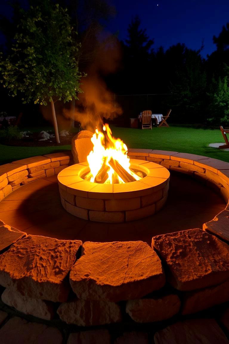 Circular Stone Fire Pit - 24 Stone Fire Pit Ideas